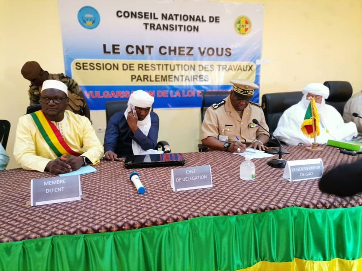 Des membres du CNT à Gao pour présenter la nouvelle loi électorale