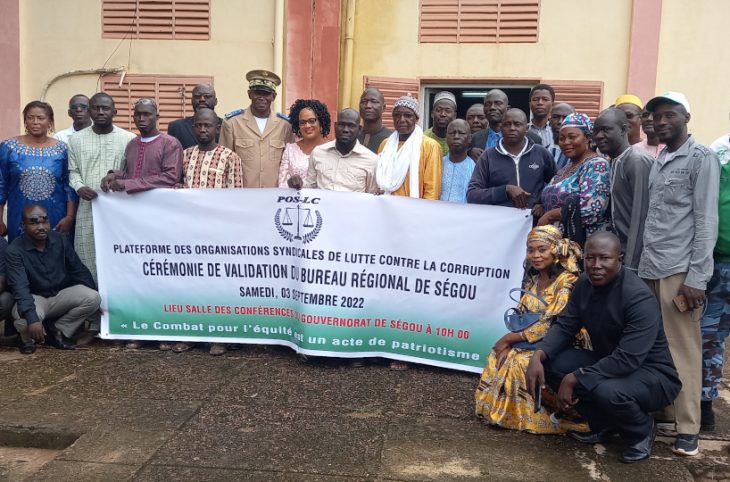 La plateforme des organisations syndicales de lutte contre la corruption de Ségou a un nouveau président
