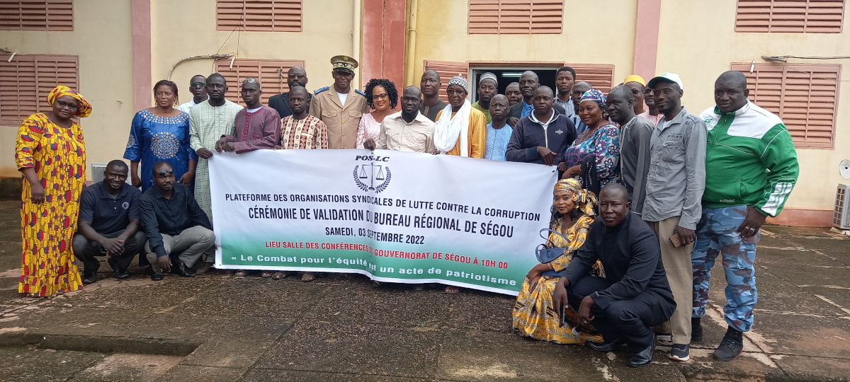 La plateforme des organisations syndicales de lutte contre la corruption de Ségou a un nouveau président
