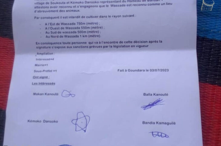 Bafoulabé : fin du conflit entre agriculteurs et éleveurs autour de la rivière Wassada