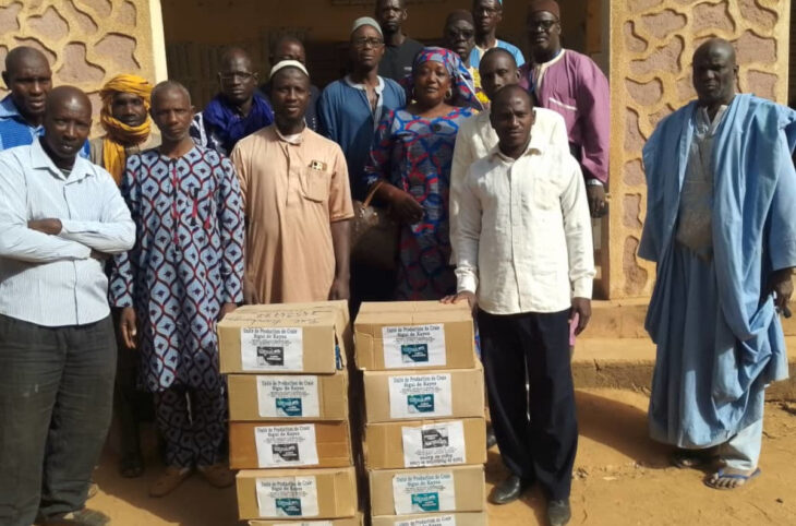 Remise de craies blanches aux écoles de Bafoulabé par une association