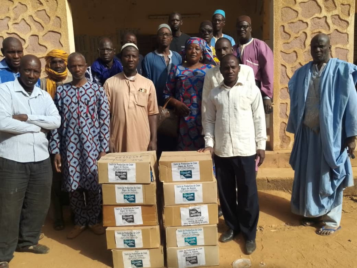 Remise de craies blanches aux écoles de Bafoulabé par une association
