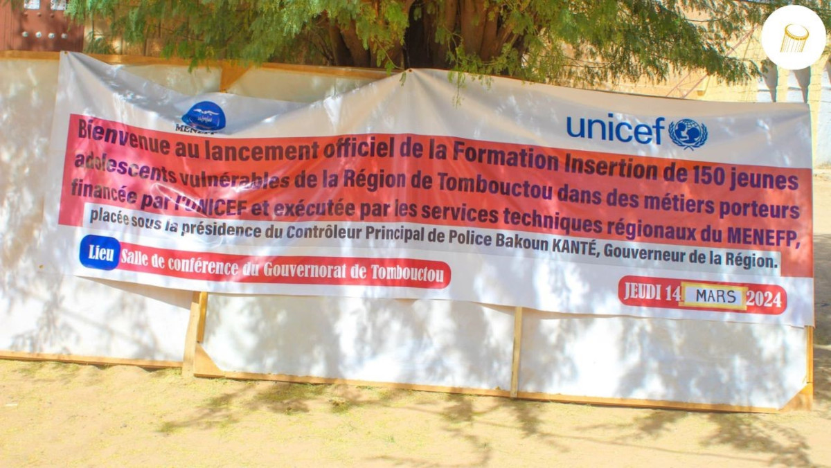 Une centaine de jeunes de Tombouctou outillés dans des métiers