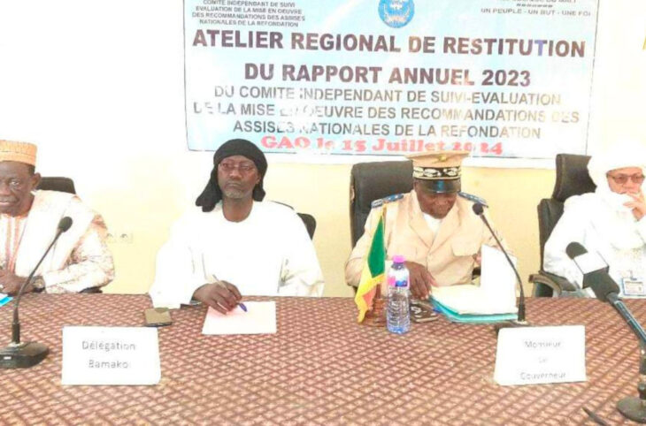 Restitution du rapport annuel des ANR à Gao