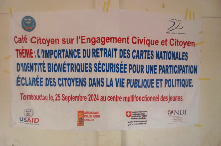 Sensibilisation à Tombouctou sur le retrait des cartes biométriques