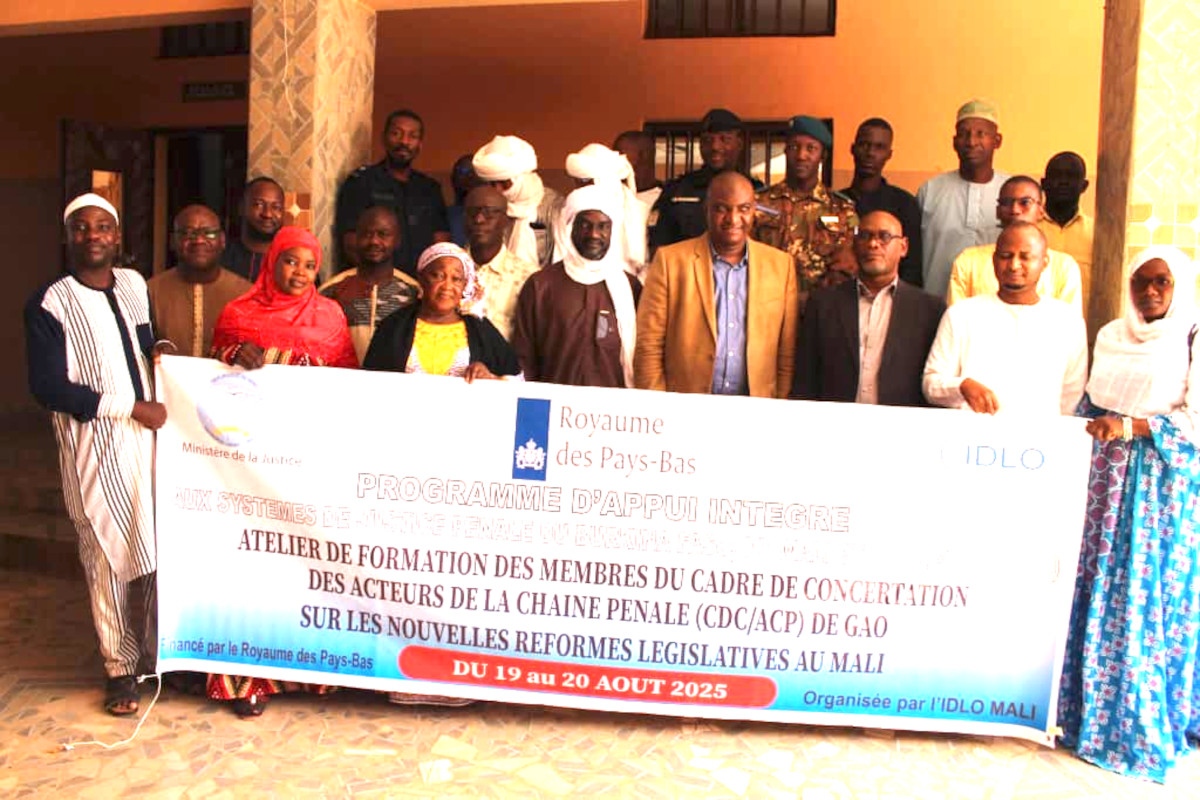 Des acteurs de la chaîne pénale formés sur les réformes législatives à Gao