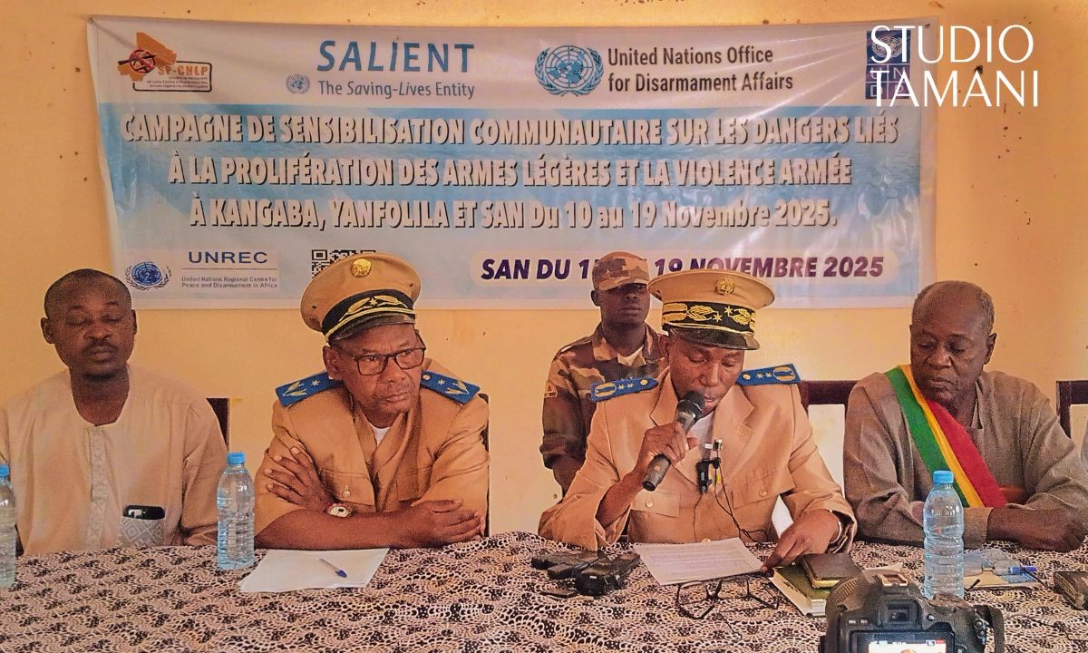 Campagne contre les armes légères : sensibilisation en cours à San