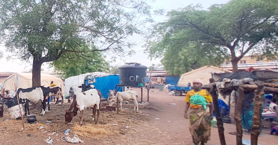 Une vue du site de déplacés internes du centre Mabilé de Sogoniko Bamako : le 24.03.25