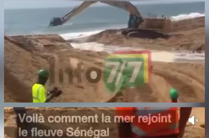 Cette vidéo ne montre pas la mer déversée dans le fleuve Sénégal