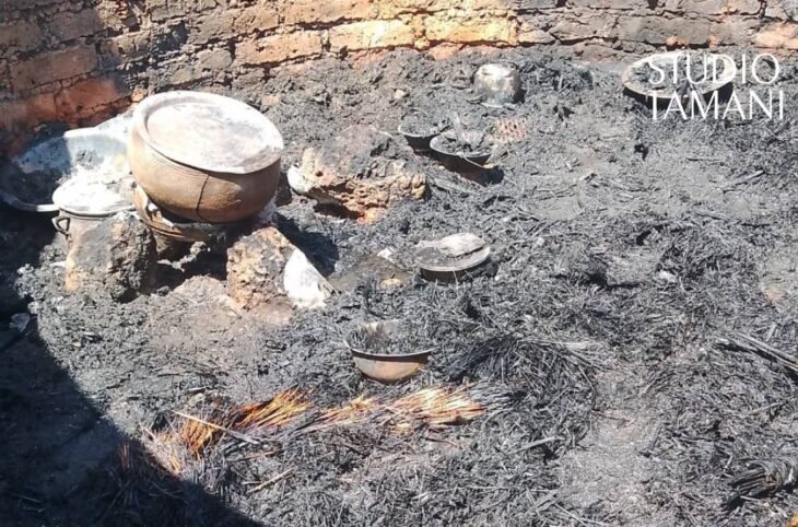 Mahina : un feu de brousse détruit des greniers à Goungoto-Niakakensiraya
