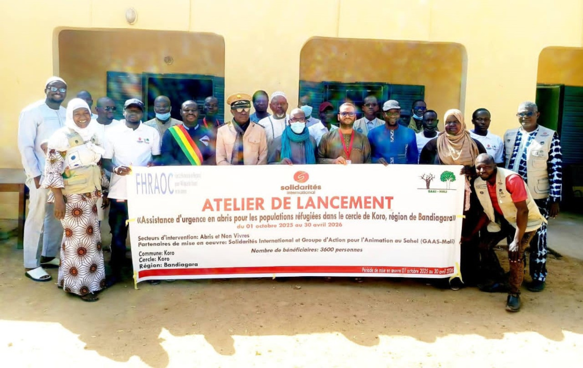 Koro : lancement d’un projet d’abris pour 3 600 réfugiés