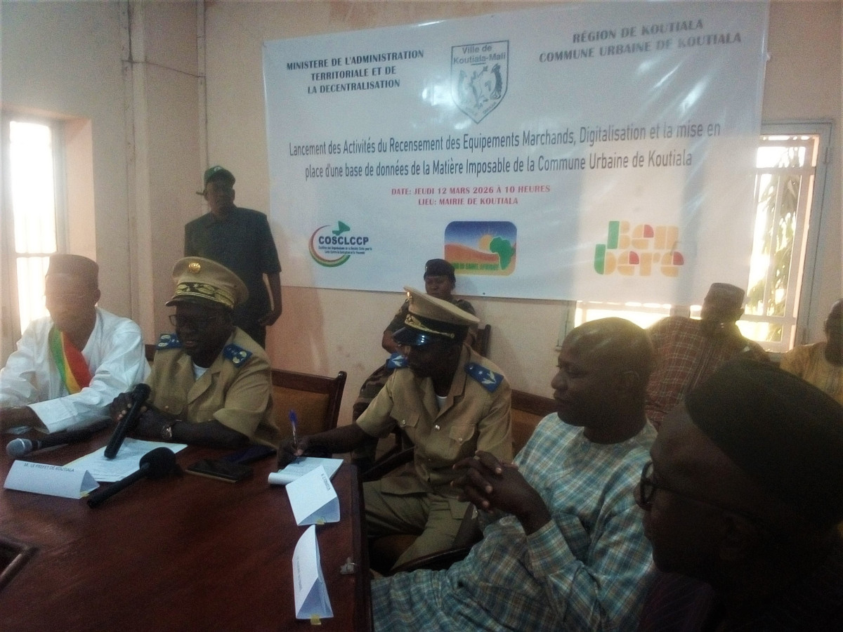 Koutiala : lancement du recensement des équipements marchands pour améliorer la fiscalité locale