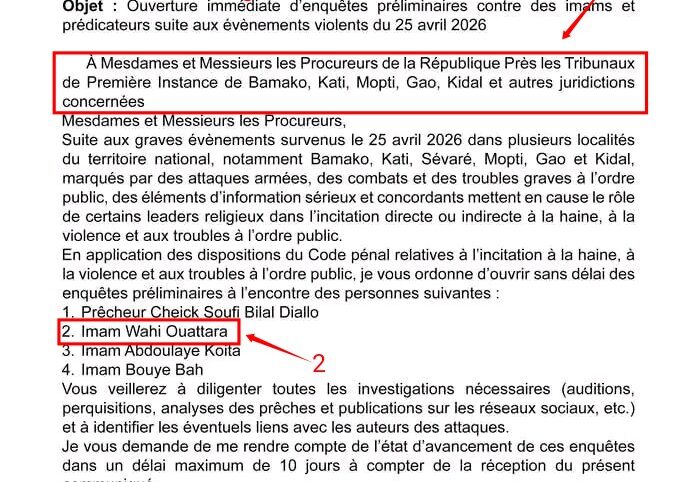 Faux, le procureur général n’a pas ordonné des enquêtes contre des imams