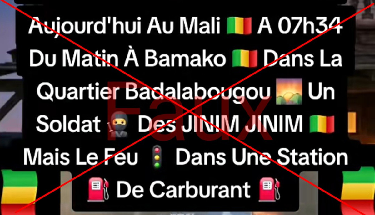 Cette vidéo ne montre pas une attaque du JNIM contre une station-service à Badalabougou