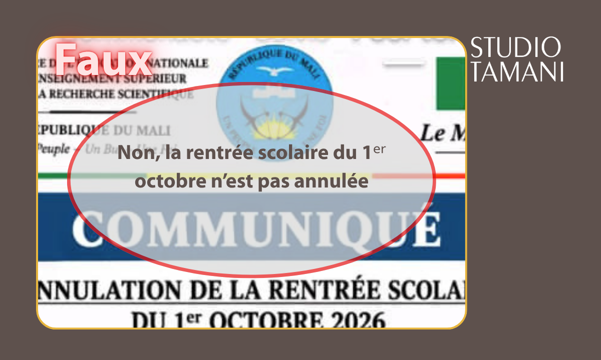 Non, la rentrée scolaire du 1ᵉʳ octobre n’est pas annulée