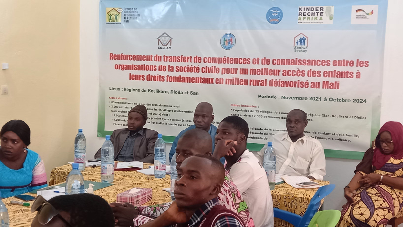 Accès des enfants à leurs droits : trois communes de Ségou se mobilisent