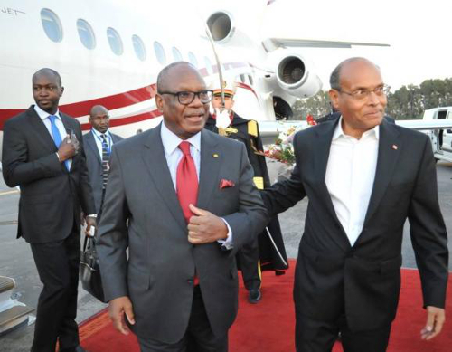 Mohamed Moncef Marzouki en visite au Mali